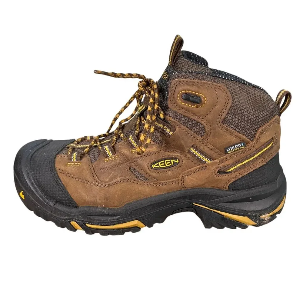 Keen Men’s Braddock Brown Leather Steel Toe Work Boot Size US 11 EE